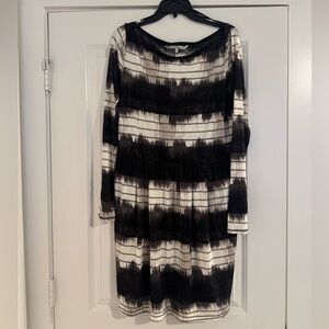 Rachel Roy Black and White Striped Dress